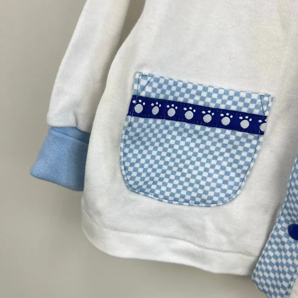 Vintage Gymboree Polar Bear Paw Print Cardigan XS 9-18 Months NWT